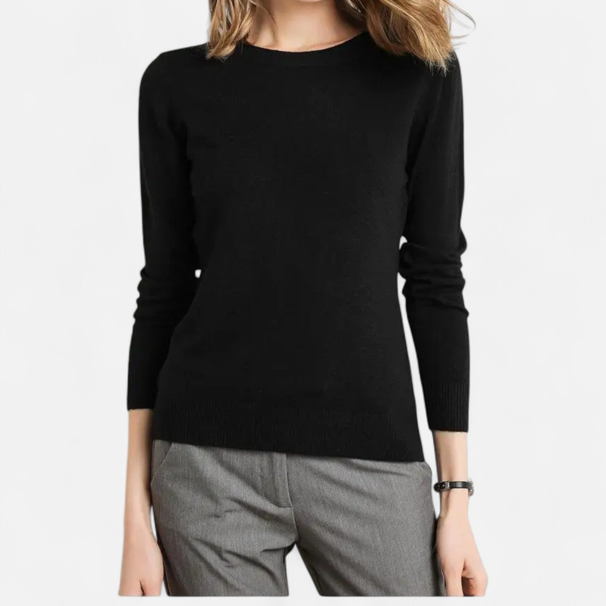 Savora Mode | Women’s Merino Wool Sweater – O-Neck Pullover