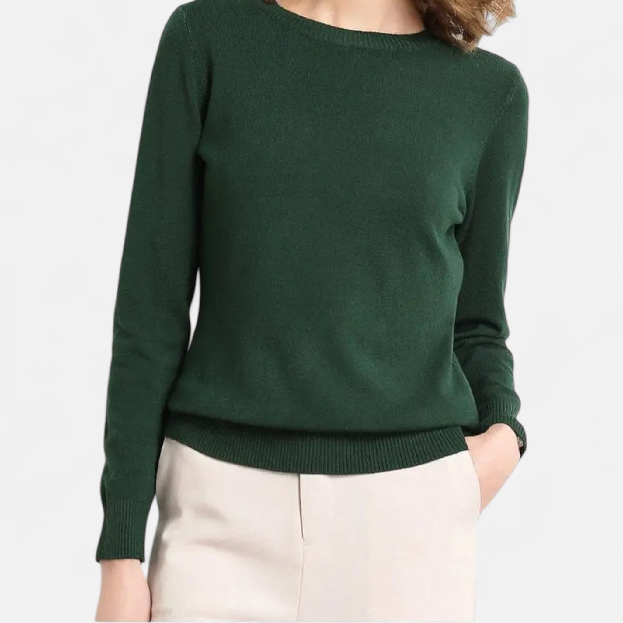 Savora Mode | Women’s Merino Wool Sweater – O-Neck Pullover