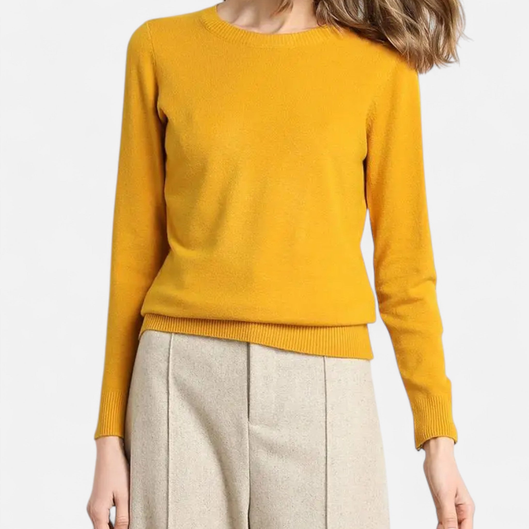 Savora Mode | Women’s Merino Wool Sweater – O-Neck Pullover