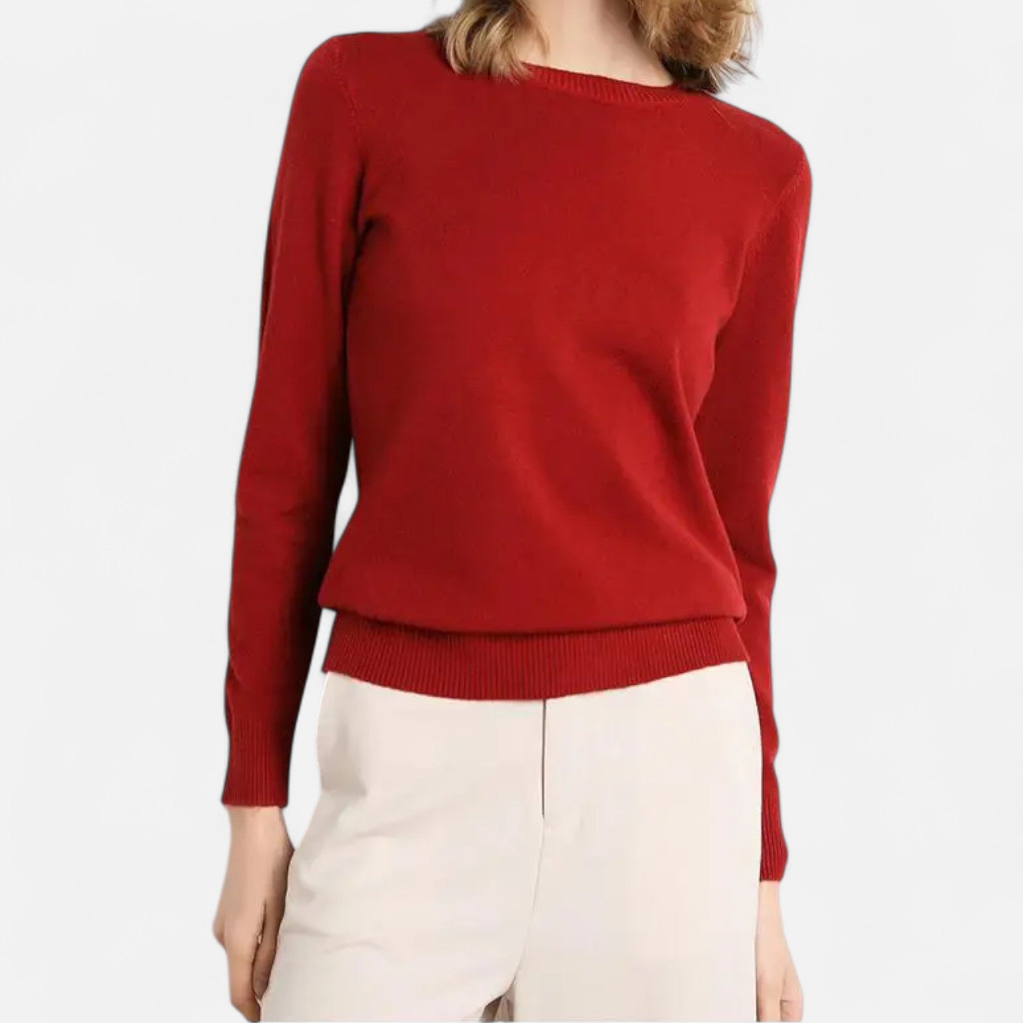 Savora Mode | Women’s Merino Wool Sweater – O-Neck Pullover
