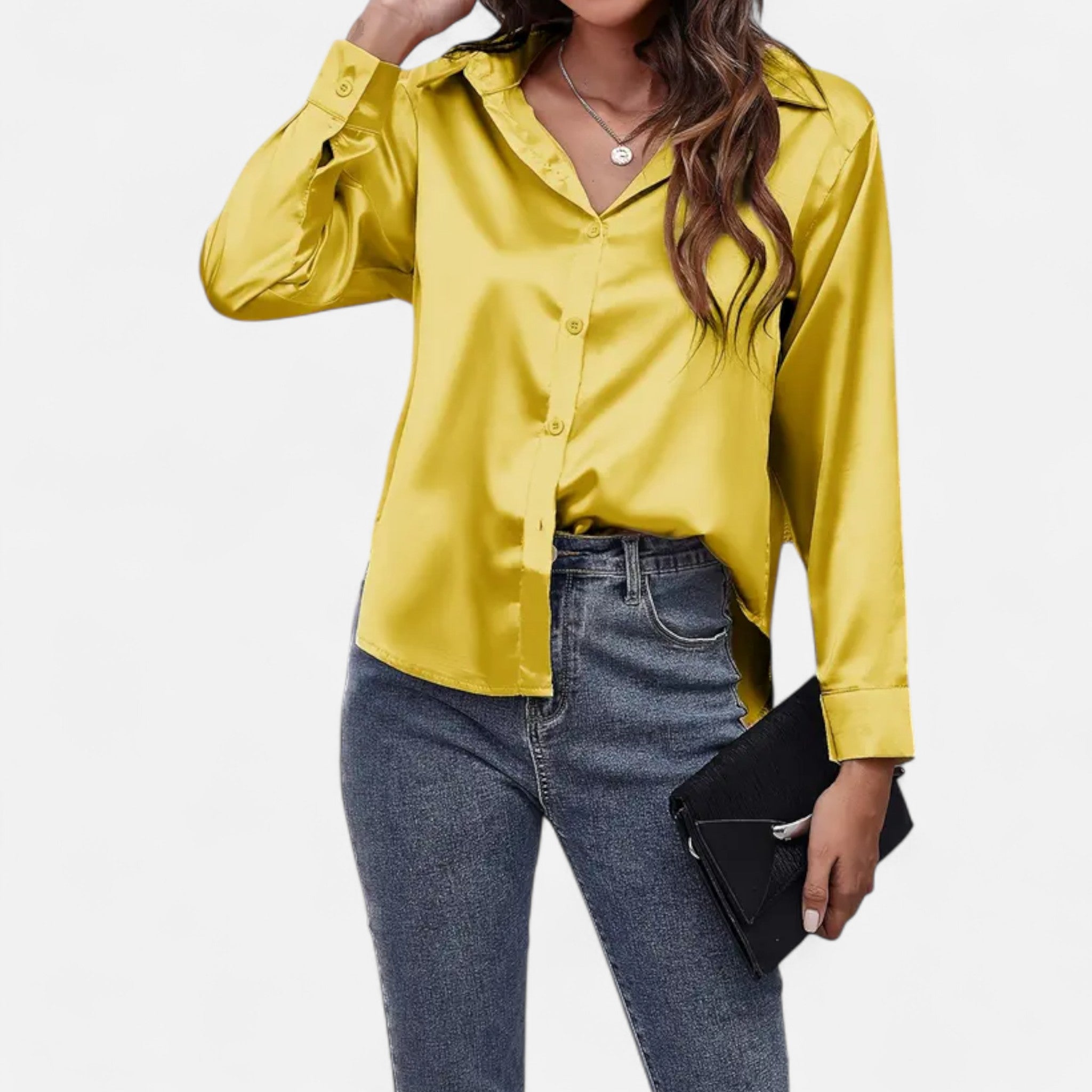 Savora Mode | Women’s Satin Long Sleeve Shirt