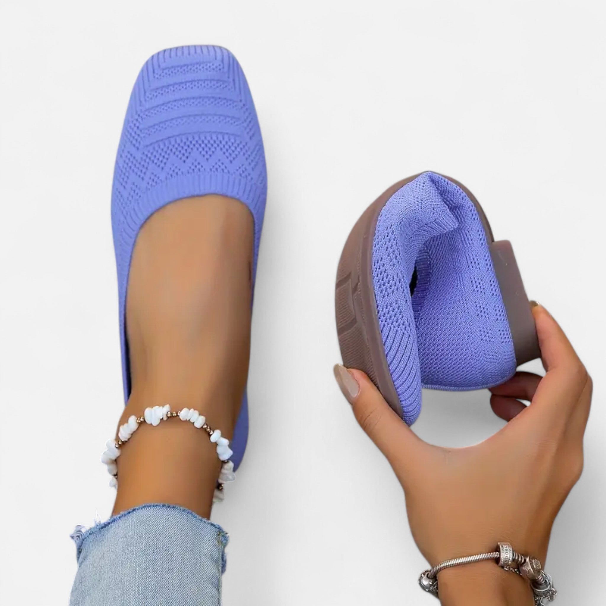 Savora Mode | Women’s Black Woven Heritage Flats