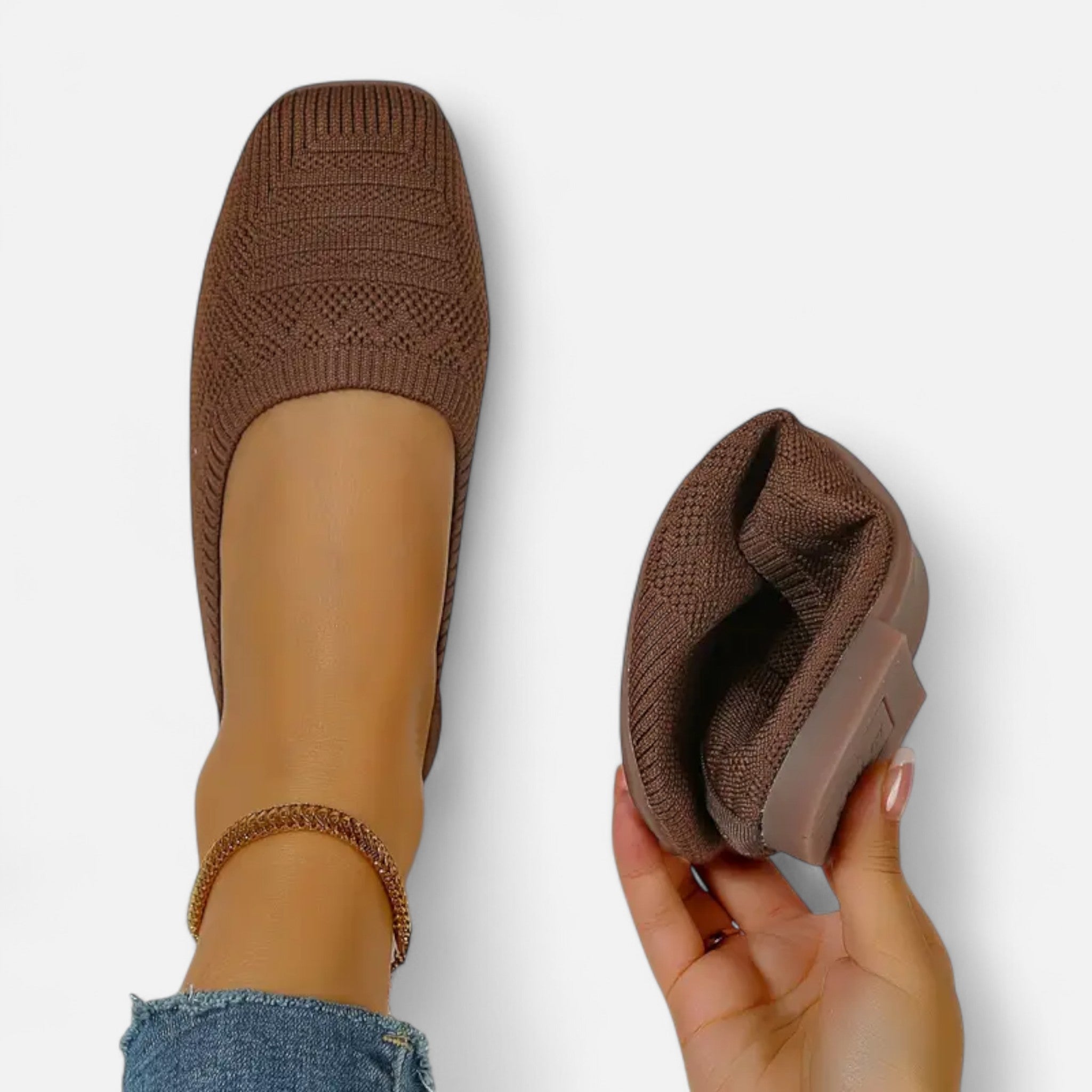 Savora Mode | Women’s Black Woven Heritage Flats