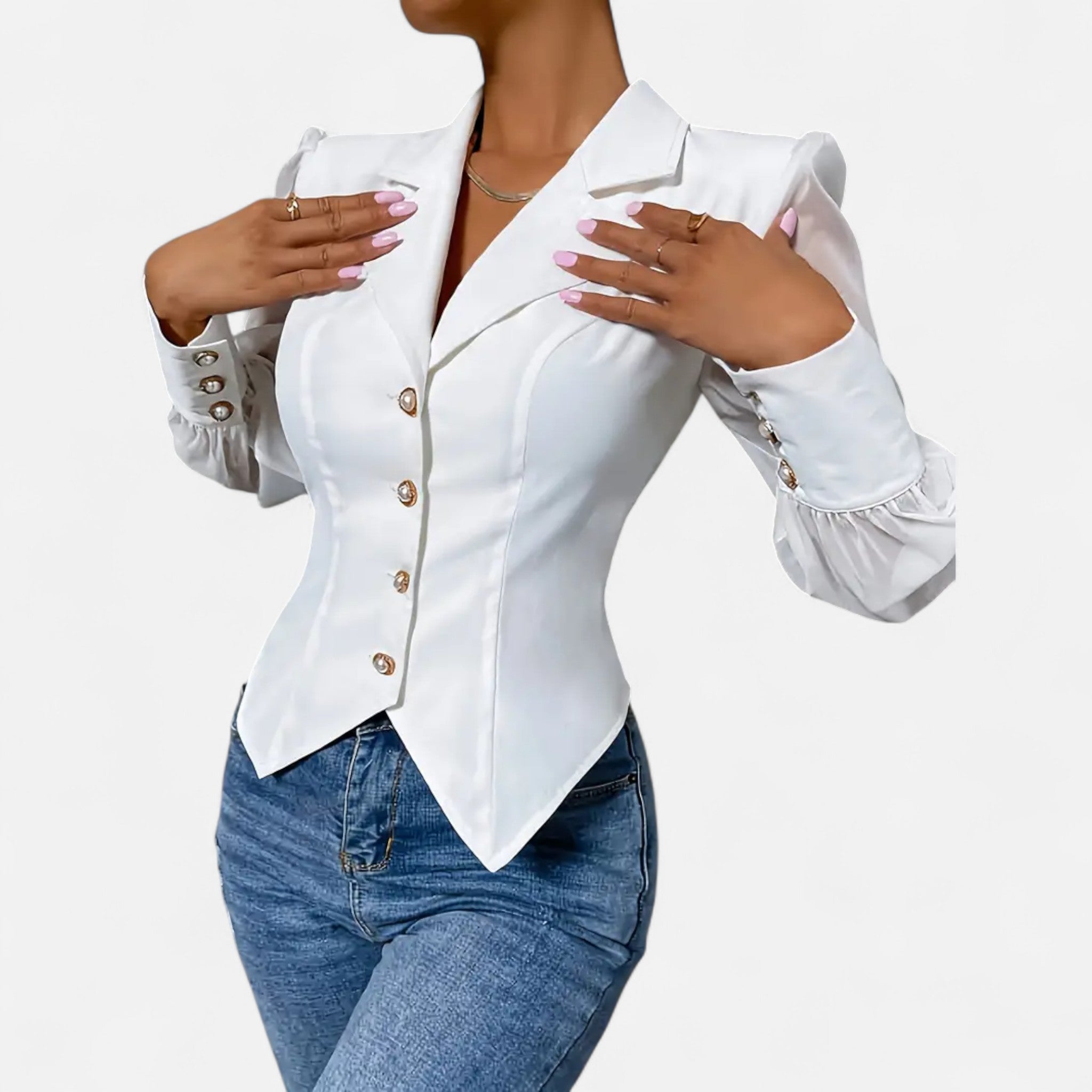 Savora Mode | Women’s Elegant Satin Collar Shirt