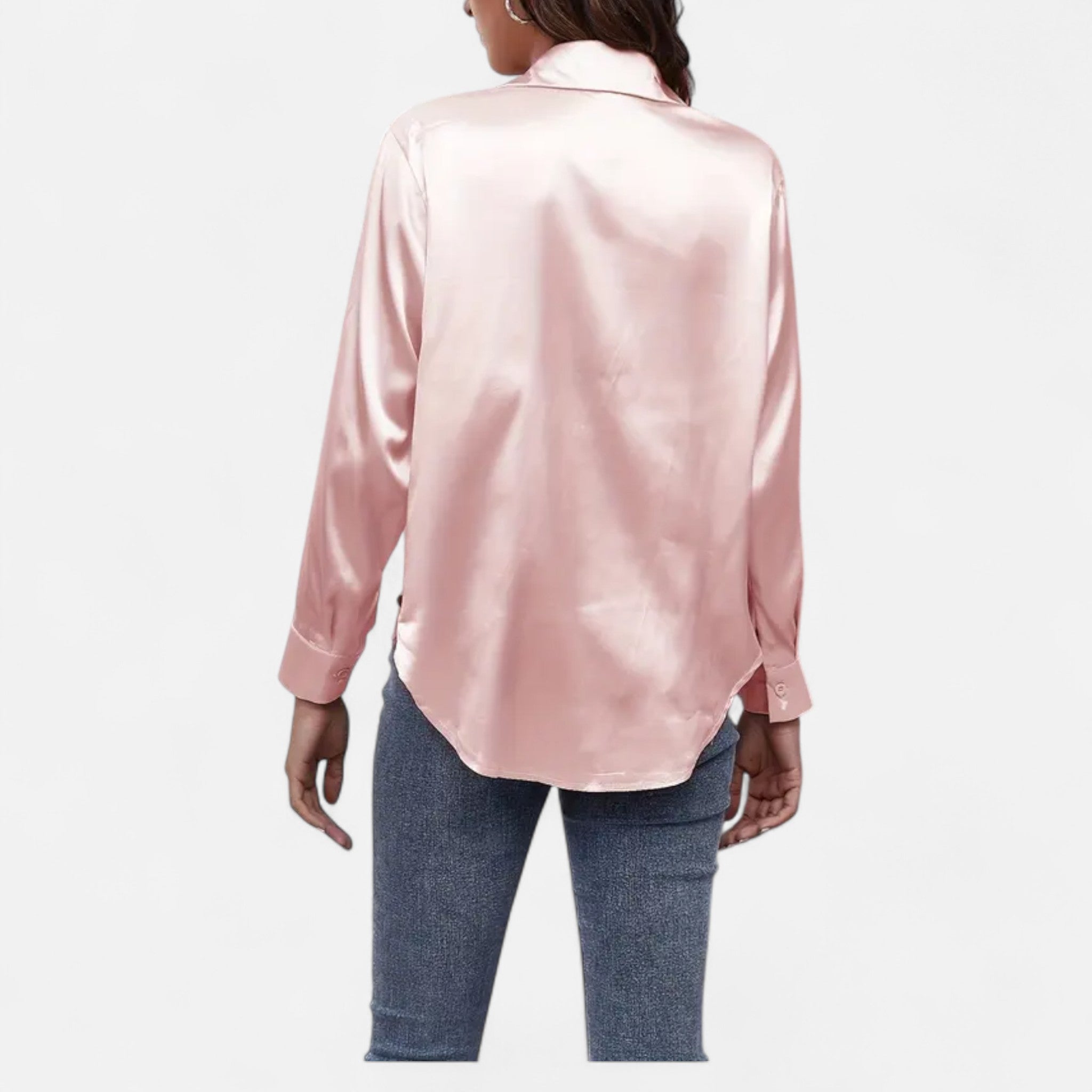Savora Mode | Women’s Satin Long Sleeve Shirt