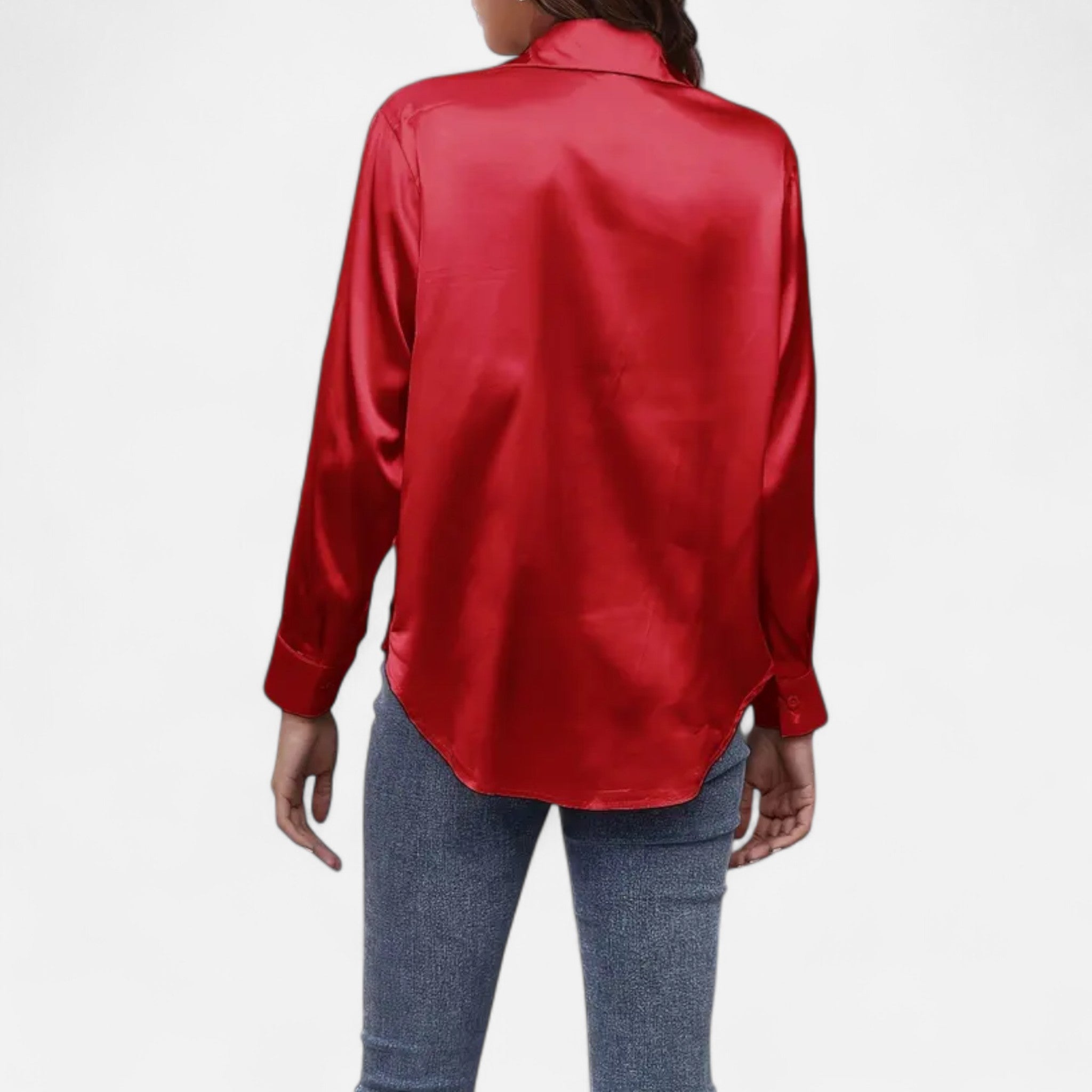 Savora Mode | Women’s Satin Long Sleeve Shirt