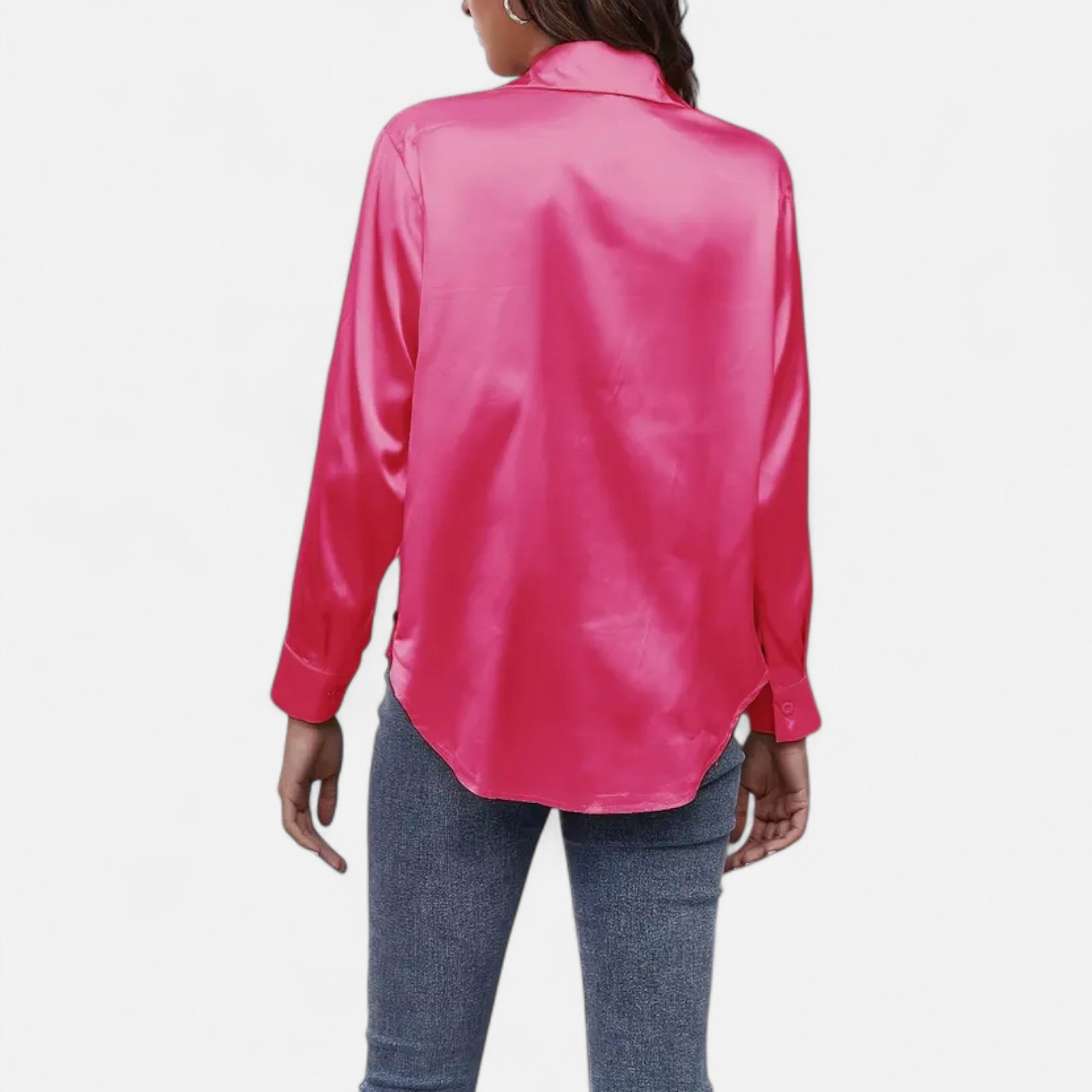 Savora Mode | Women’s Satin Long Sleeve Shirt