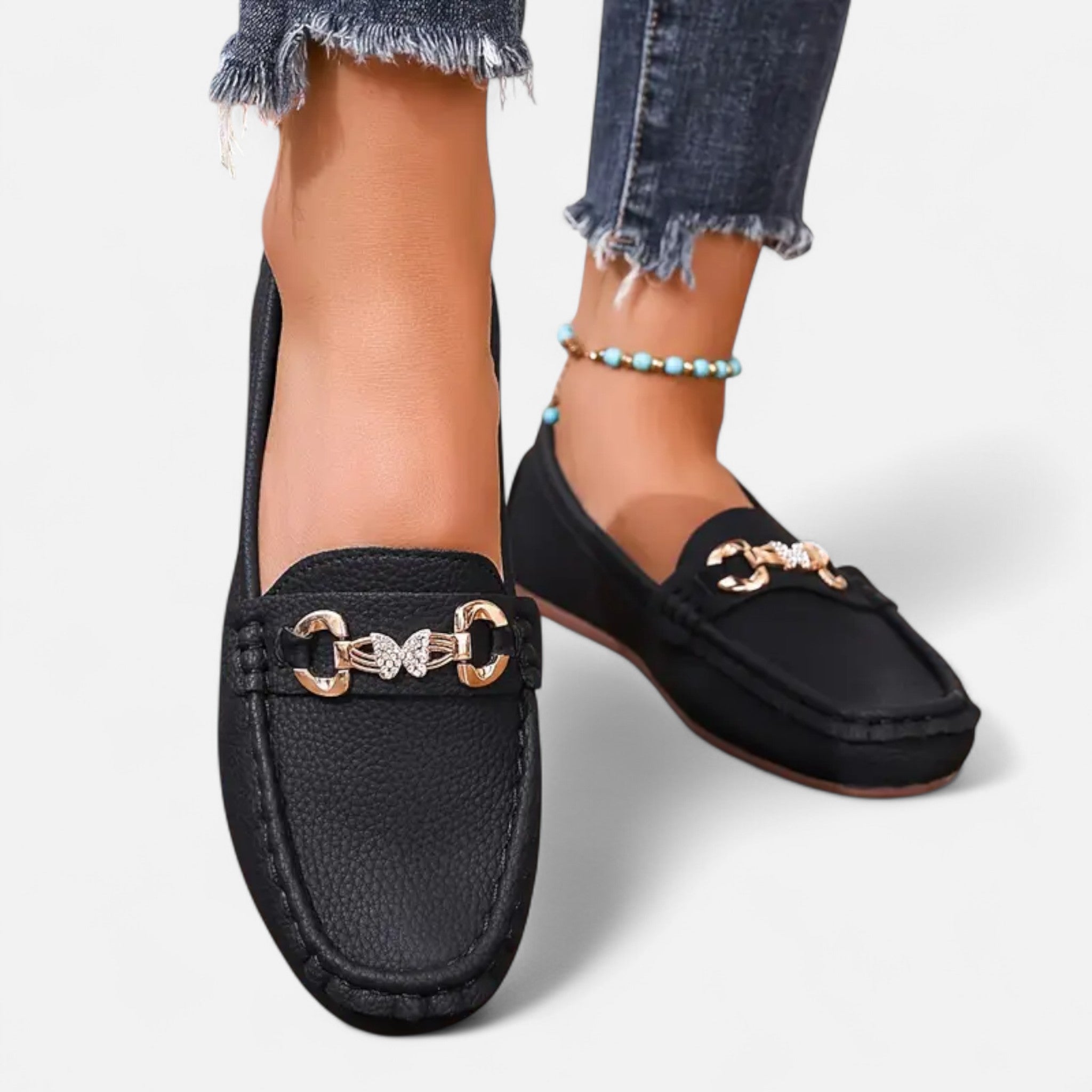 Savora Mode | Women’s Butterfly Strap Slip-On Flats