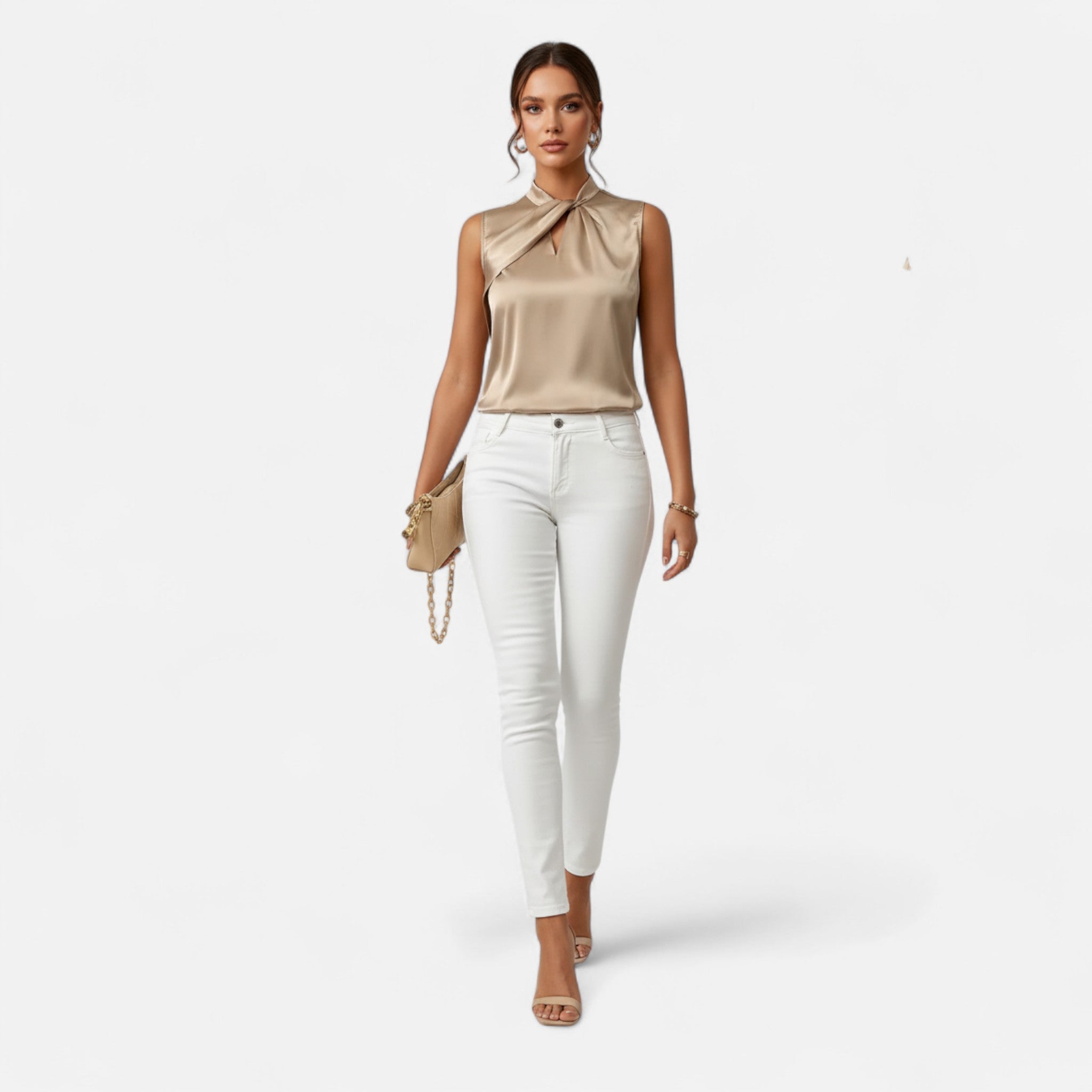 Savora Mode | Women’s Elegant Draped Neck Blouse