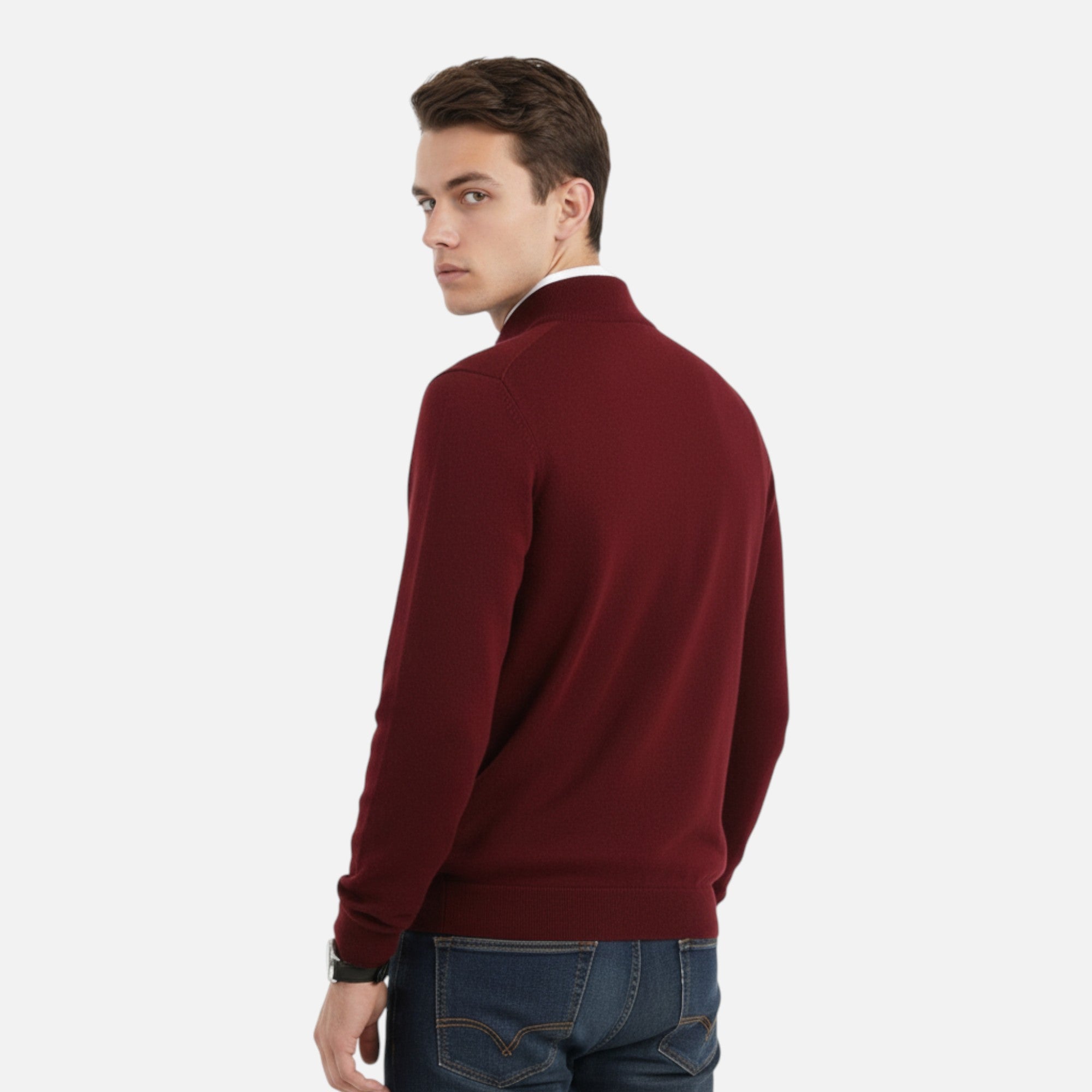 Savora Mode | Men’s Knit Sweater – Half-High Collar