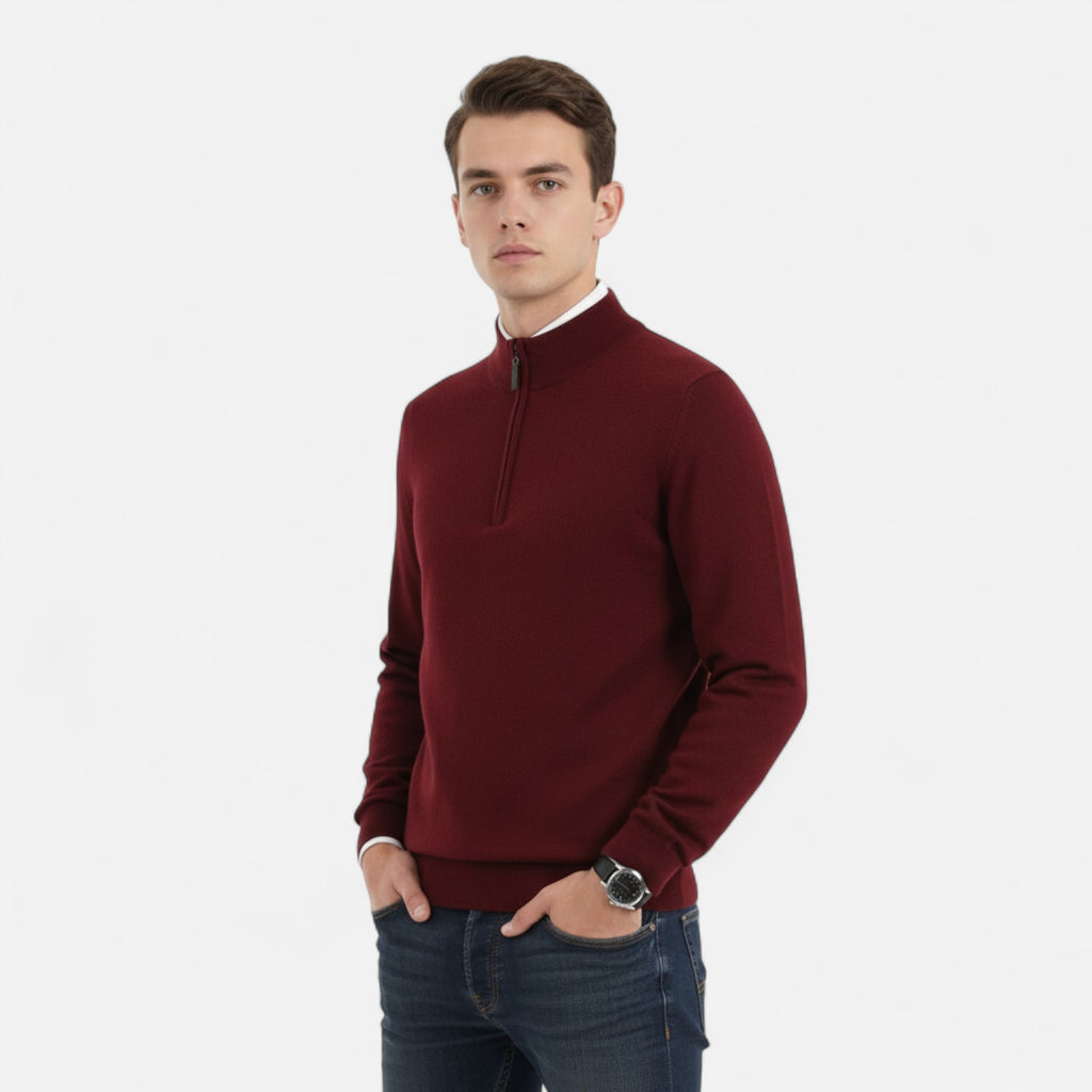 Savora Mode | Men’s Knit Sweater – Half-High Collar