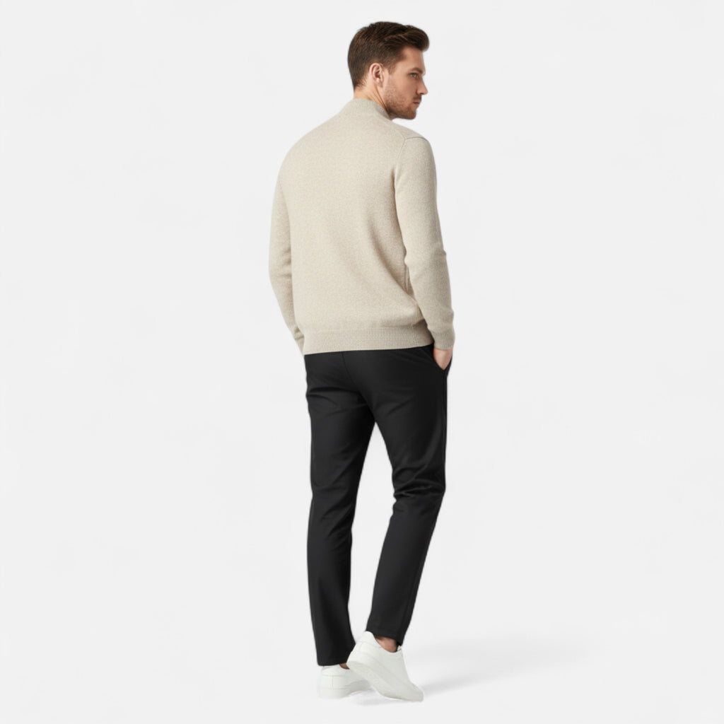 Savora Mode | Men’s Knit Cardigan – Mock Collar
