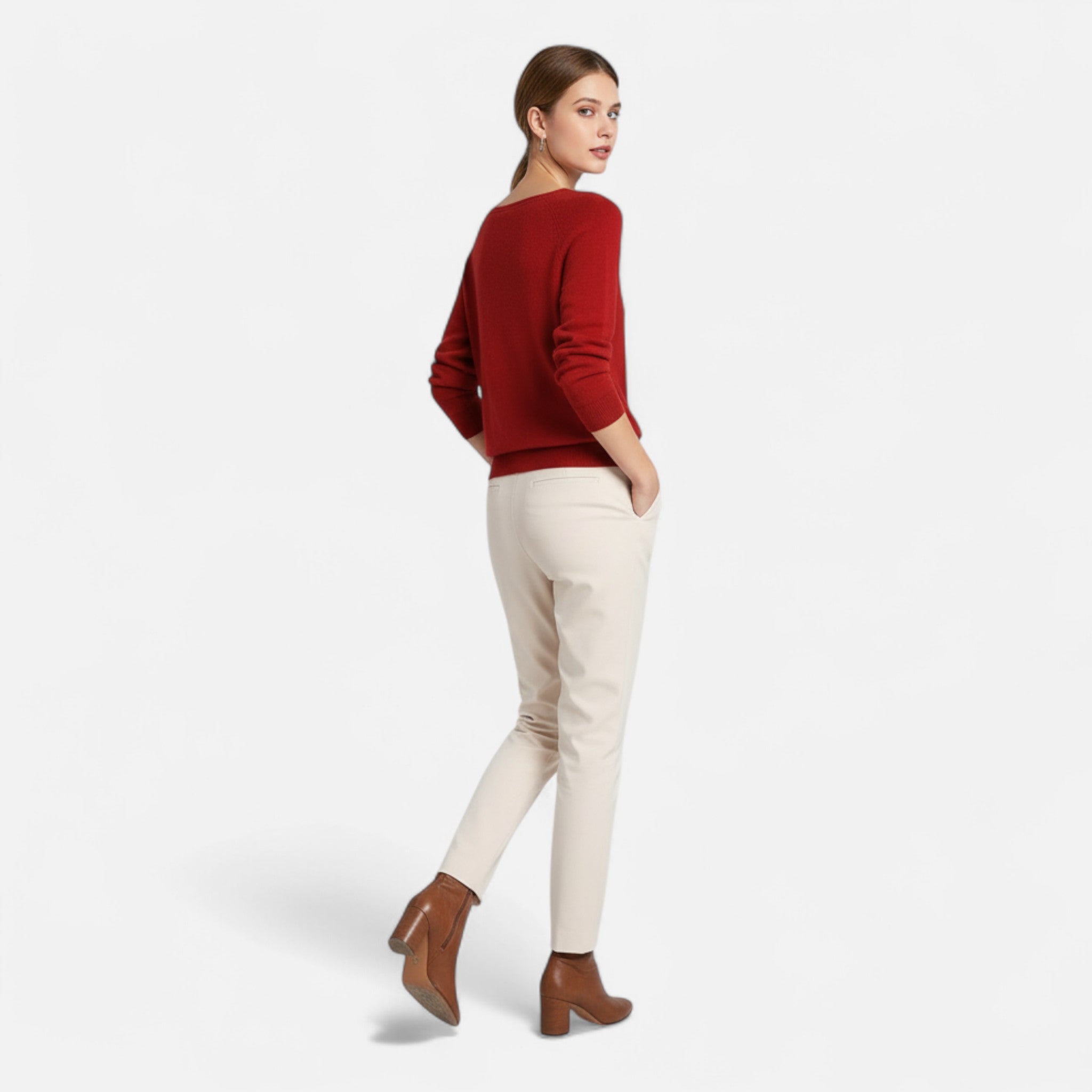 Savora Mode | Women’s Merino Wool Sweater – O-Neck Pullover
