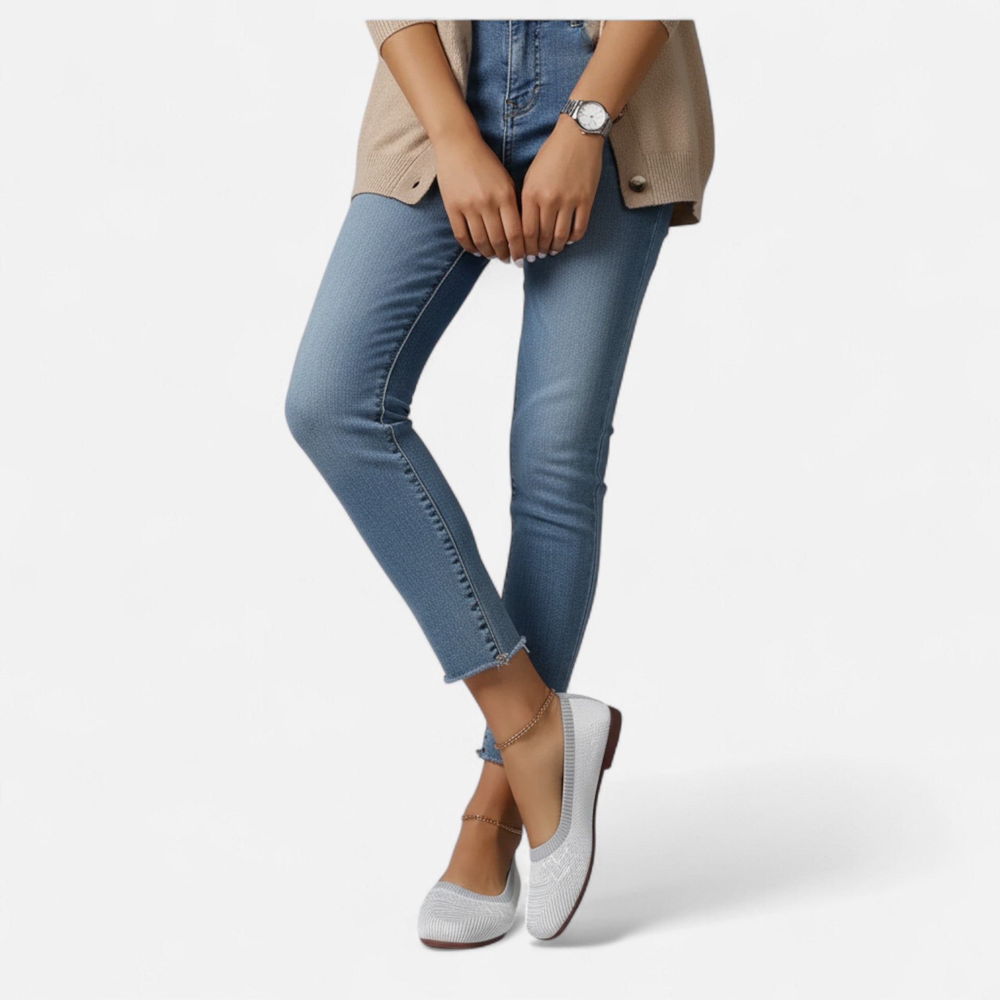 Savora Mode | Women’s Black Woven Heritage Flats