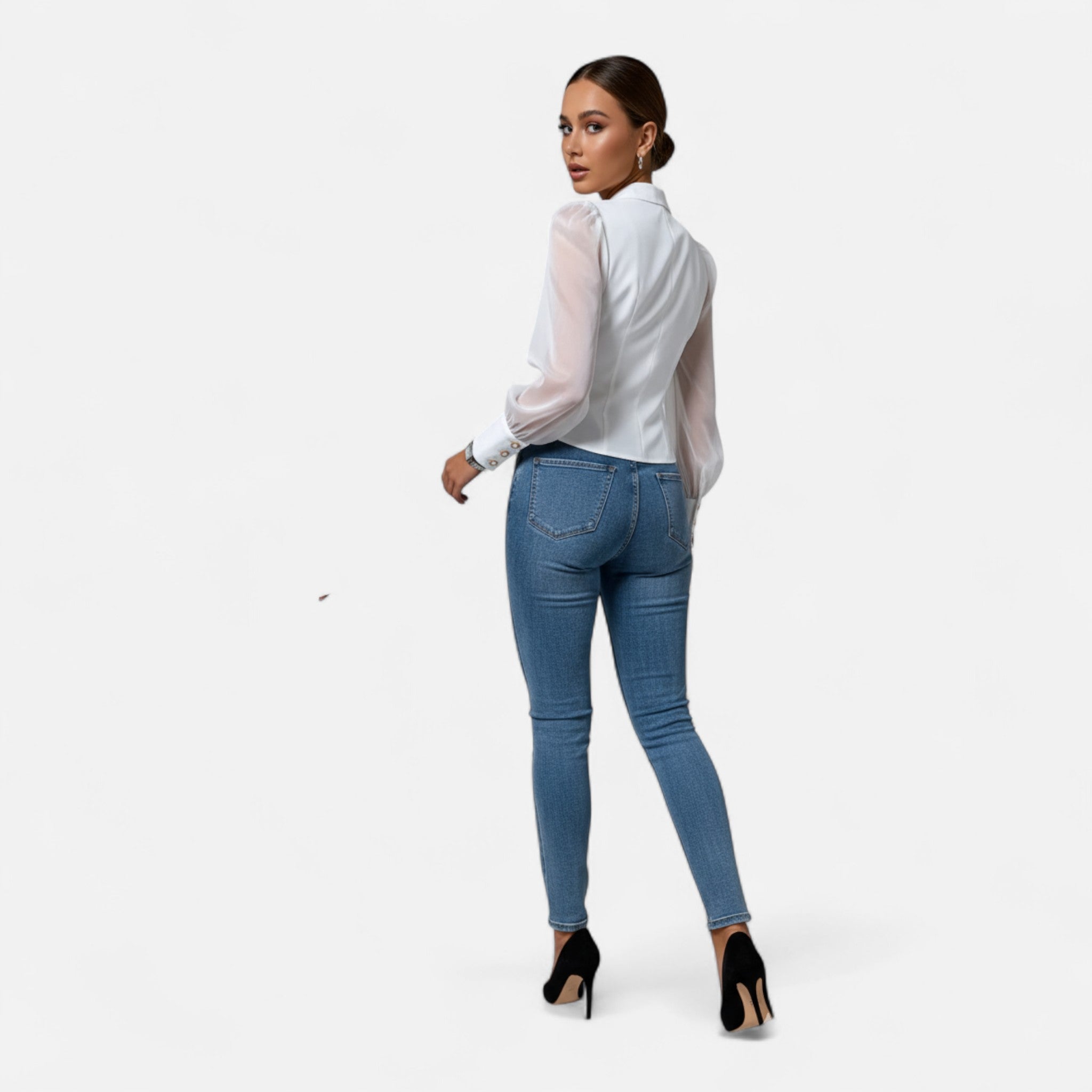 Savora Mode | Women’s Elegant Satin Finish Collar Shirt