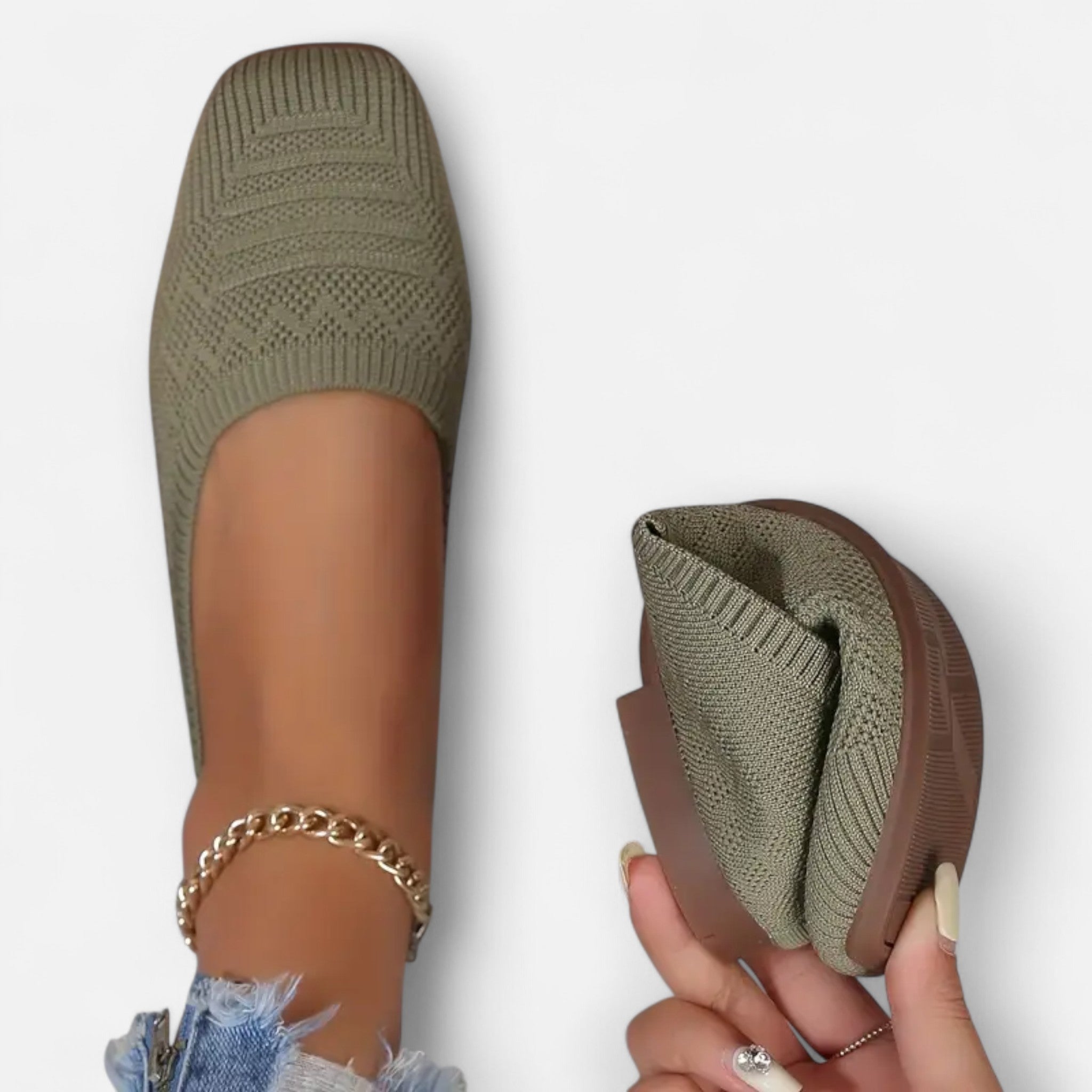 Savora Mode | Women’s Black Woven Heritage Flats