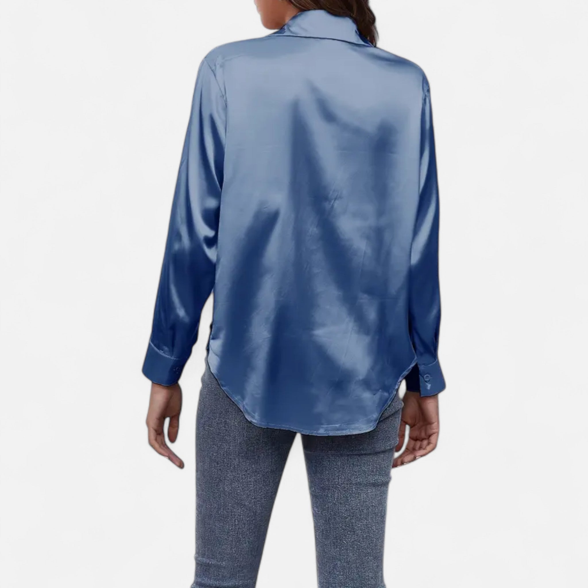 Savora Mode | Women’s Satin Long Sleeve Shirt