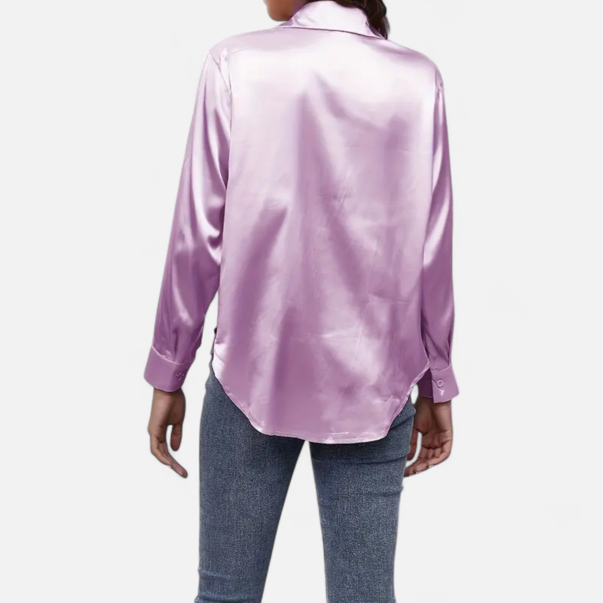 Savora Mode | Women’s Satin Long Sleeve Shirt