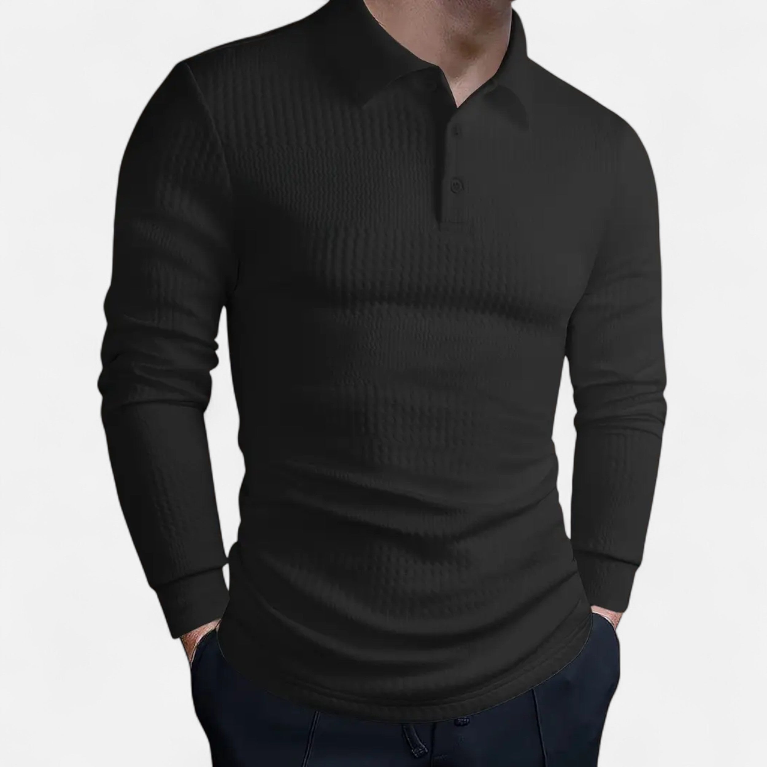 Savora Mode | Men's Solid Color Jacquard Short Sleeve Lapel