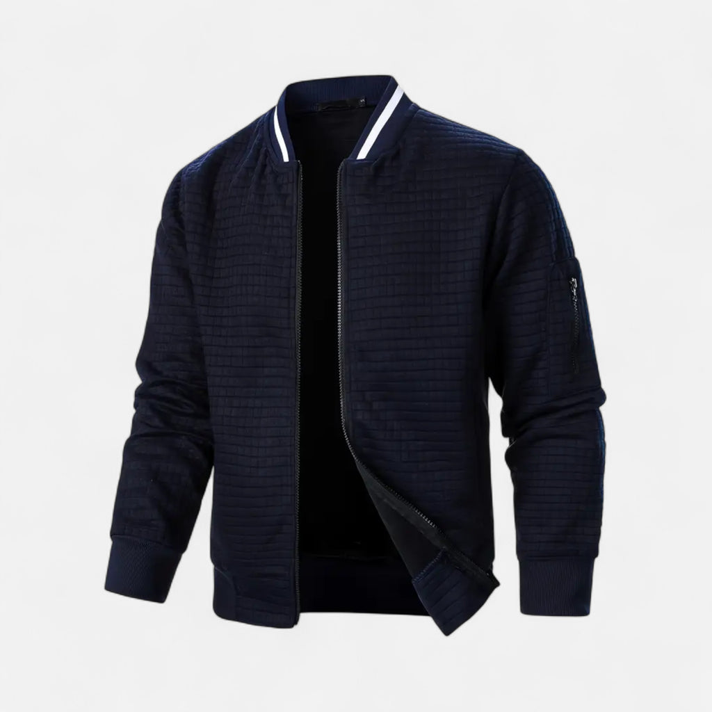 Savora Mode | Men's New Zip-Up Plaid Cardigan