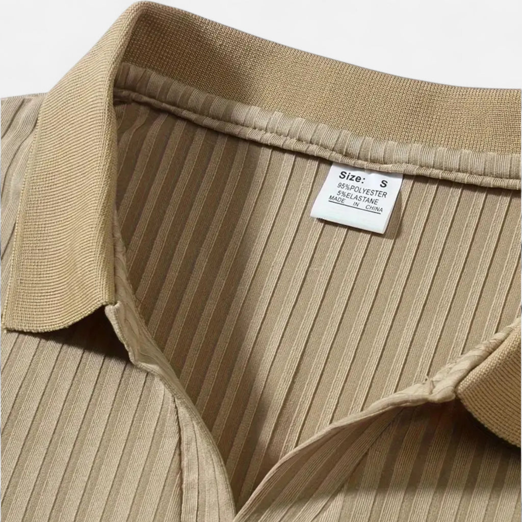 Savora Mode | Ribbed Men's V-Neck Polo