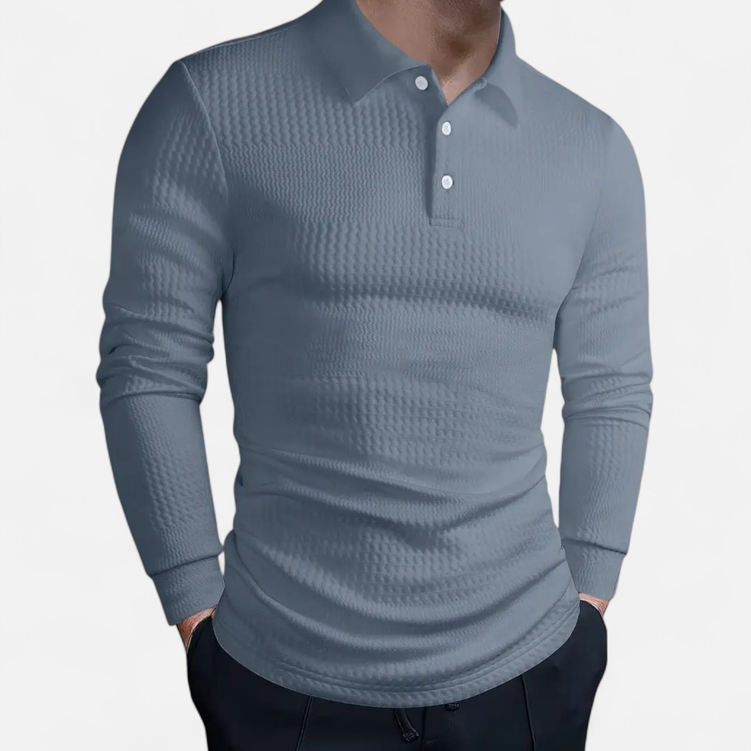 Savora Mode | Men's Solid Color Jacquard Short Sleeve Lapel