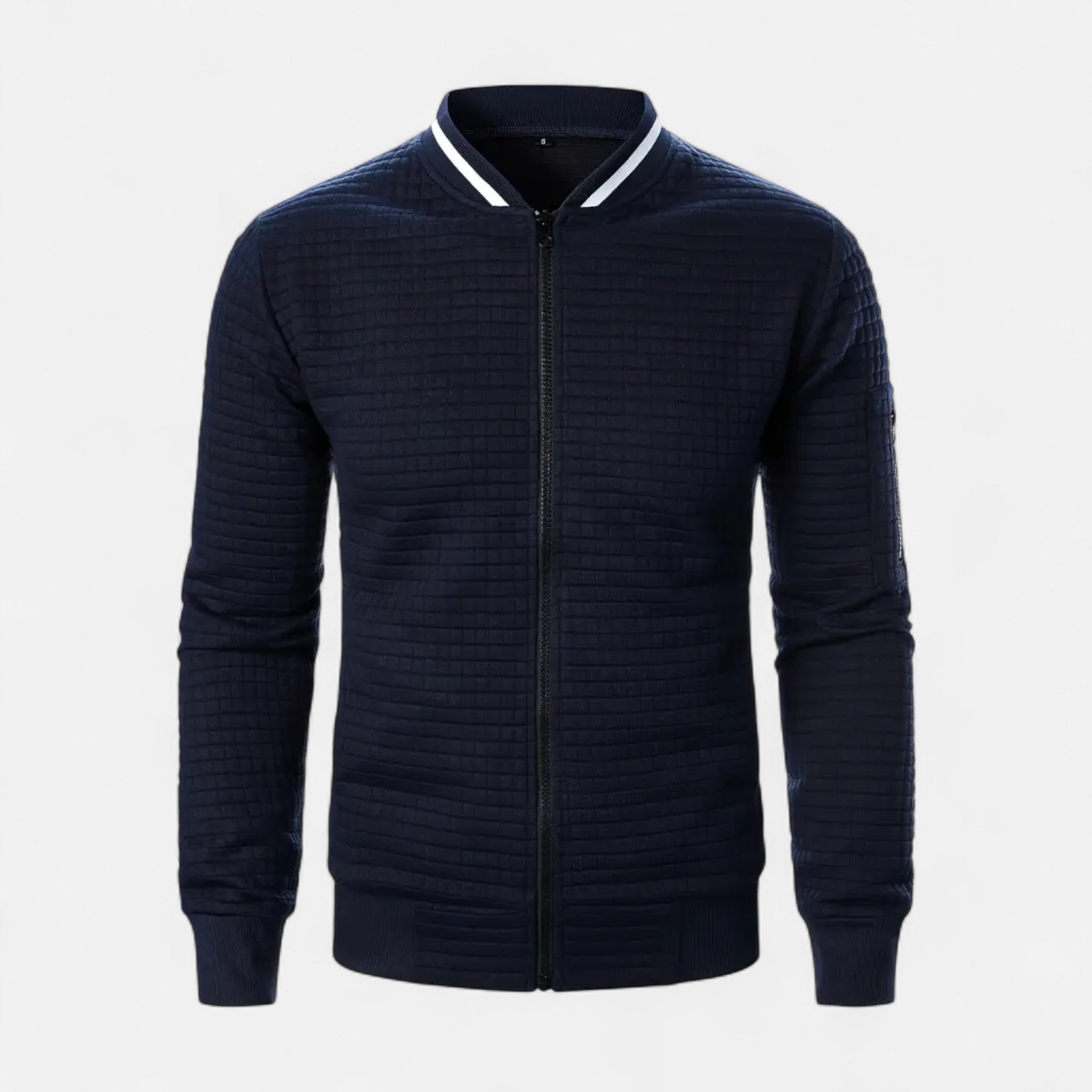 Savora Mode | Men's New Zip-Up Plaid Cardigan