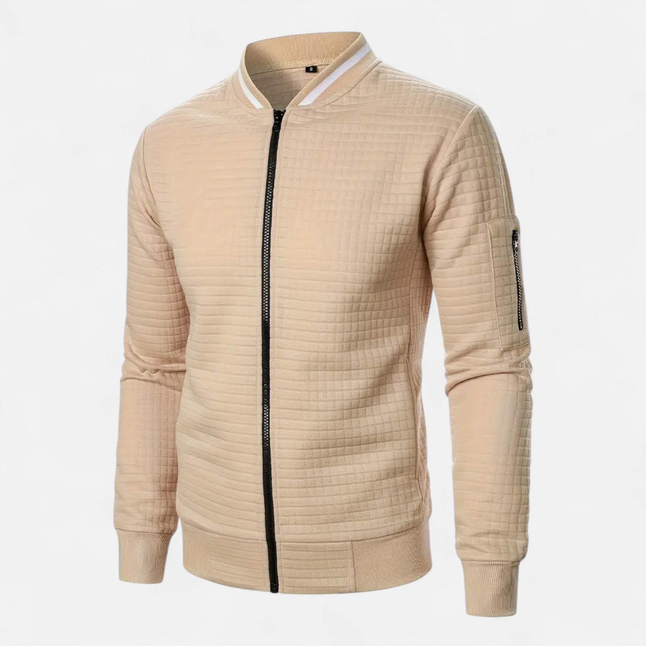 Savora Mode | Men's New Zip-Up Plaid Cardigan