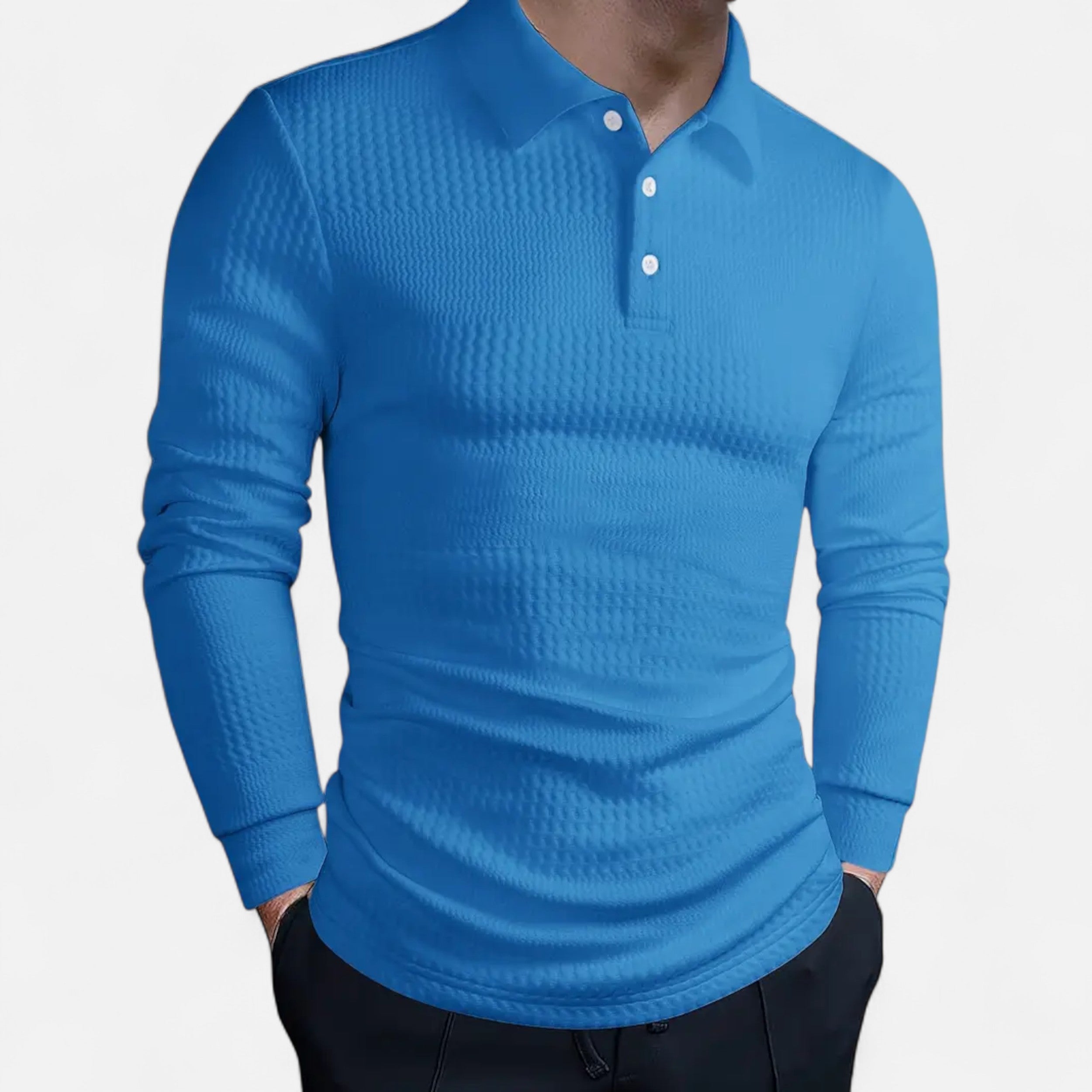 Savora Mode | Men's Solid Color Jacquard Short Sleeve Lapel