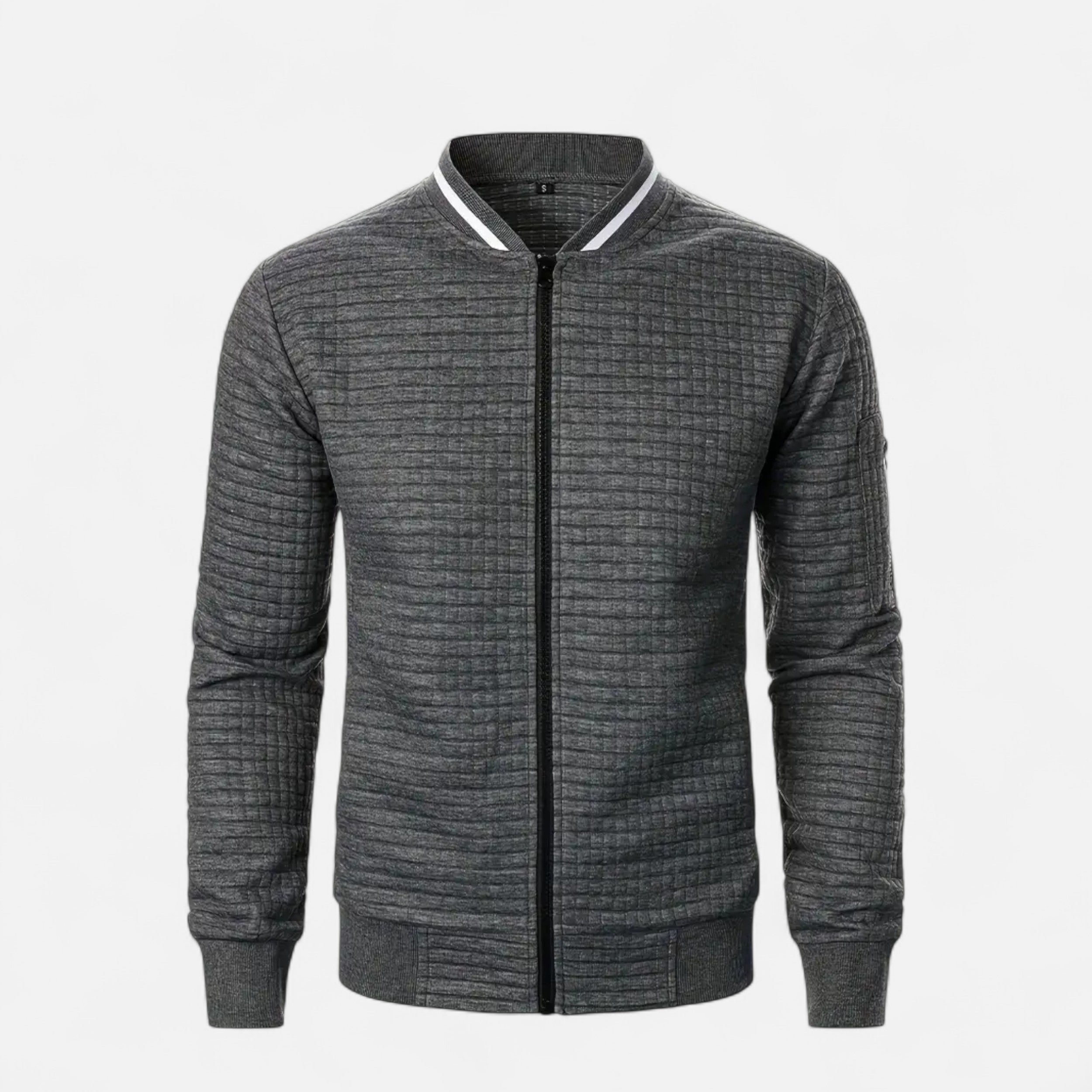 Savora Mode | Men's New Zip-Up Plaid Cardigan