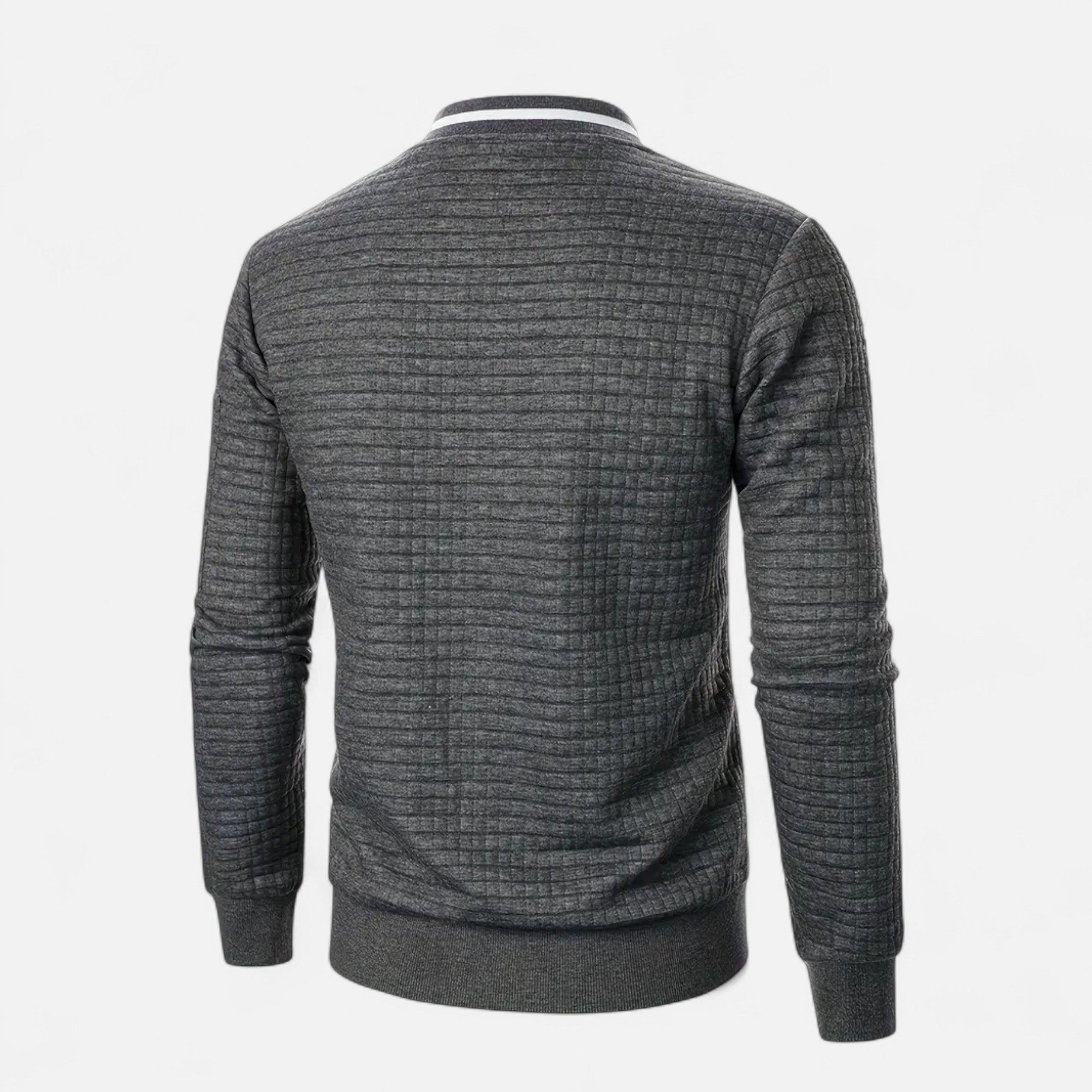 Savora Mode | Men's New Zip-Up Plaid Cardigan