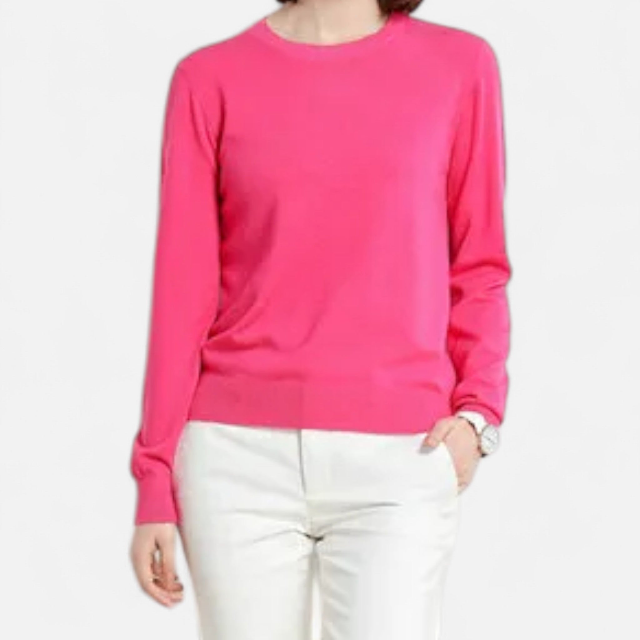 Savora Mode | Women’s Merino Wool Sweater – O-Neck Pullover